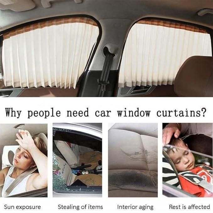 🔥Universal Fit Magnetic Car Side Window Privacy Sunshade (4pcs) | COLOR- BLACK