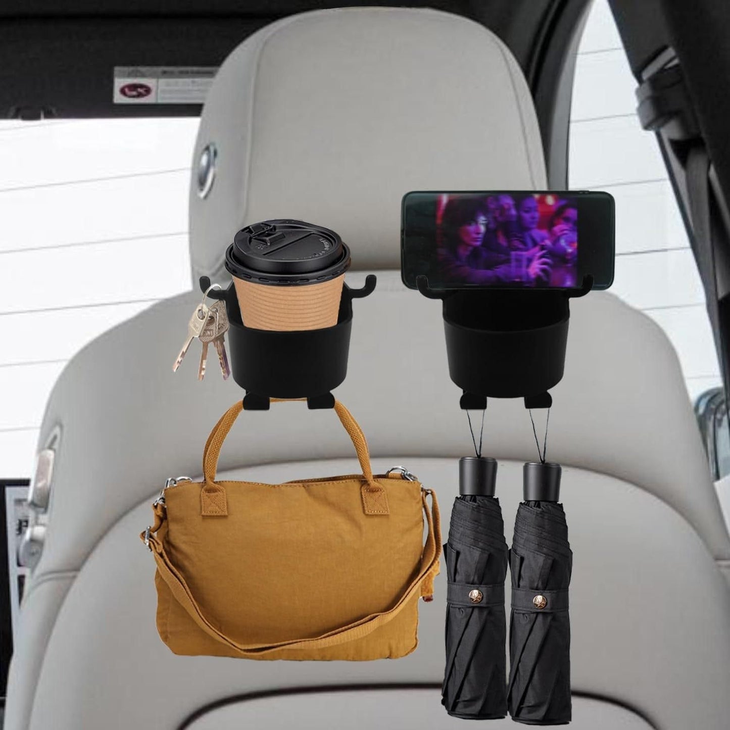 3 in 1 Hanging Storage Cup & Mobile Holder | 🔥BUY 1 GET 1 FREE🔥| Fit for all cars