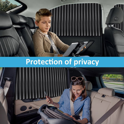 🔥Universal Fit Magnetic Car Side Window Privacy Sunshade (4pcs) | COLOR- BLACK