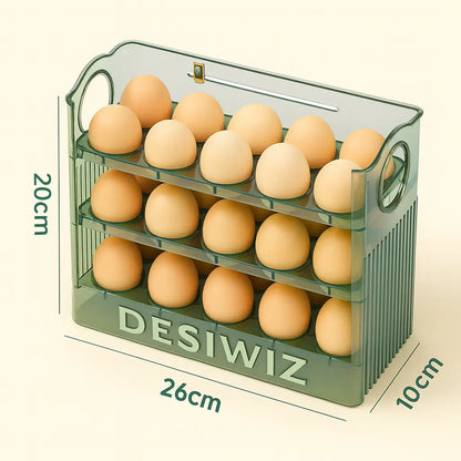Eggvana™ Space-Saving, 3-Layer Storage for 30 Eggs