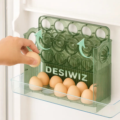 Eggvana™ Space-Saving, 3-Layer Storage for 30 Eggs