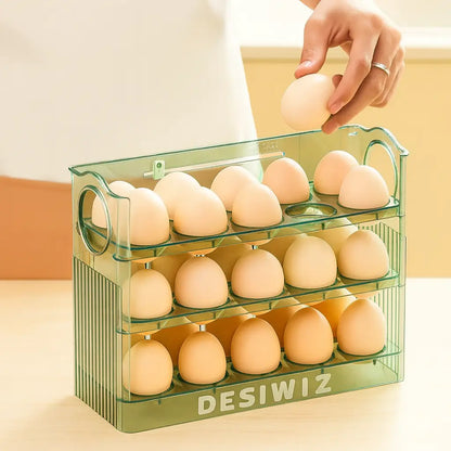 Eggvana™ Space-Saving, 3-Layer Storage for 30 Eggs