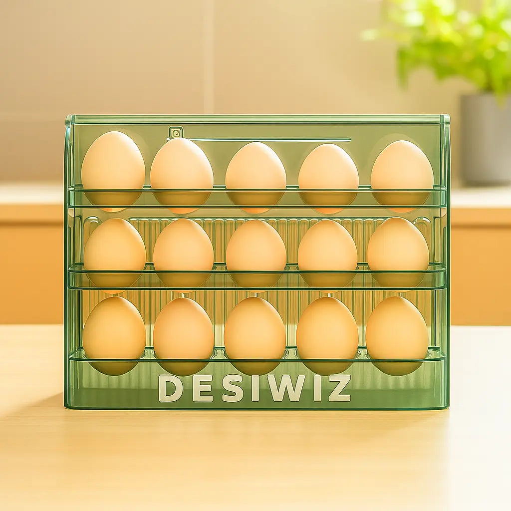 Eggvana™ Space-Saving, 3-Layer Storage for 30 Eggs