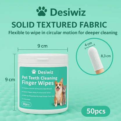 Pet Teeth Cleaning Wipes 50 pieces