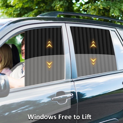 🔥Universal Fit Magnetic Car Side Window Privacy Sunshade (4pcs) | COLOR- BLACK