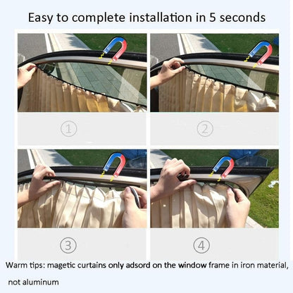 🔥Universal Fit Magnetic Car Side Window Privacy Sunshade (4pcs) | COLOR- BLACK