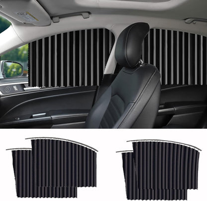 🔥Universal Fit Magnetic Car Side Window Privacy Sunshade (4pcs) | COLOR- BLACK
